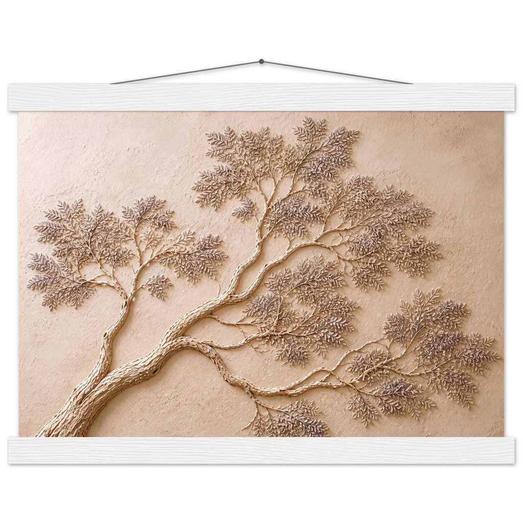 Lilac Reach, flowers and botanical. Archival fine art poster shown framed.