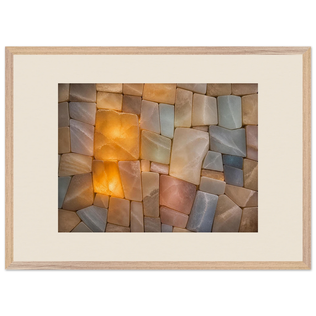 Stonelight, lumen and aura. Archival framed fine art print shown framed.