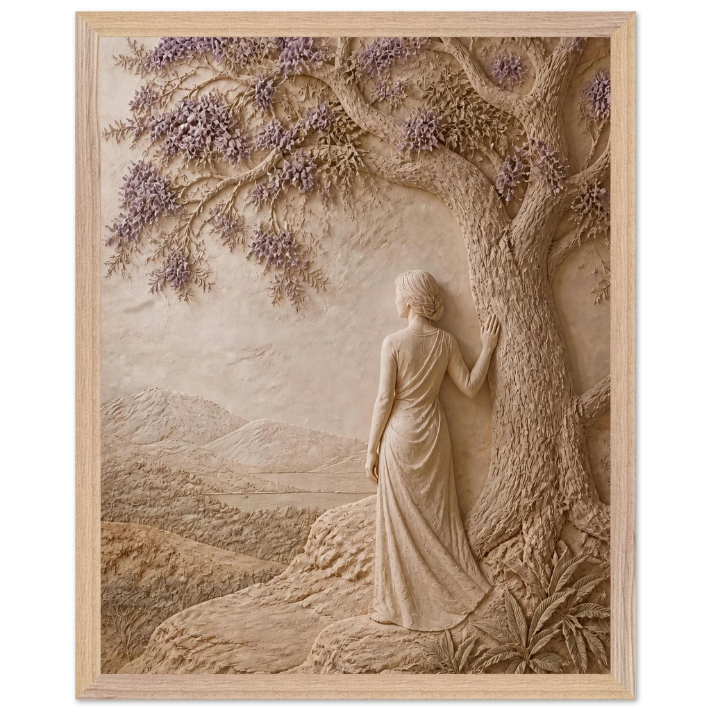 Old Friend: petra and herbarium. Framed fine art print, alternate frame and size.