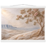 Cliffside Bloom, petra and flora. Archival fine art poster shown framed.