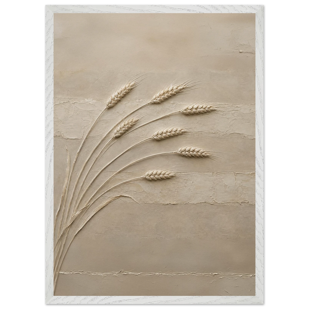 Wheat in Relief: faith, texture and botanical. Framed fine art print by The Light Stays.