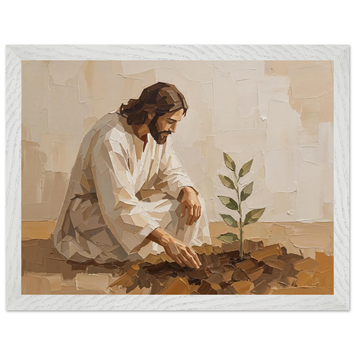 First Seeds: jesus, faith and botanical. Framed fine art print by The Light Stays.