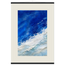 Cobalt Foam: abstract, cobalt and sea foam. Fine art poster, alternate frame and size.