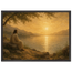 Quadro cristão Bênção do Lago, Jesus sob uma oliveira diante de um lago dourado
