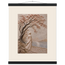 Spring Walk, impasto, lake and blossoming tree. Archival fine art poster shown framed.