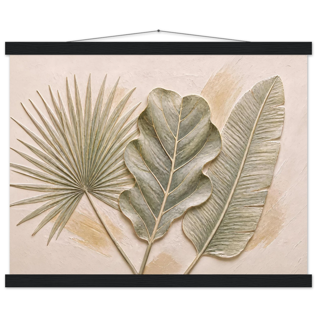 Three Leaves: botanical and nature. Fine art poster by The Light Stays.