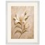 Alabaster Lily: flowers and botanical. Framed fine art print, alternate frame and size.