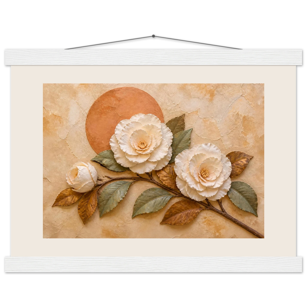 Camellia Eclipse: flowers and botanical. Fine art poster by The Light Stays.
