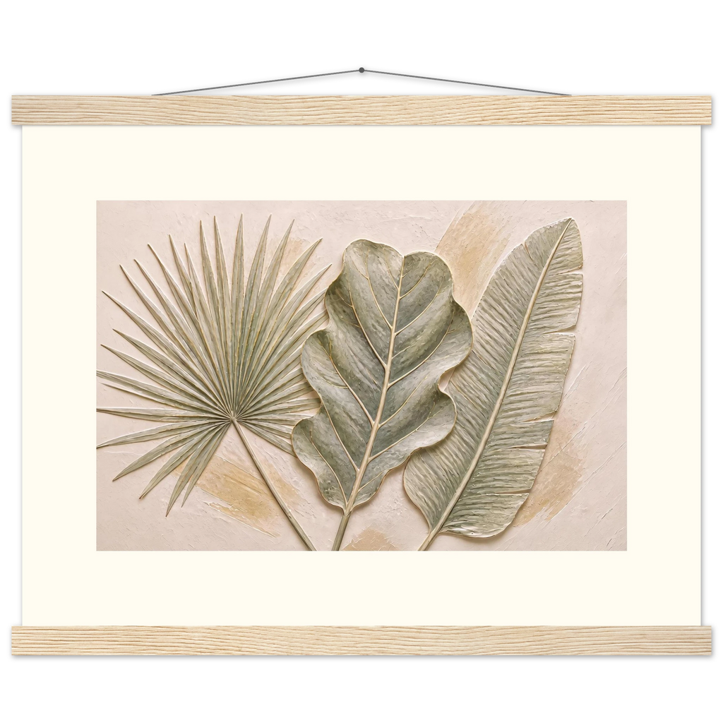 Three Leaves: botanical and nature. Fine art poster by The Light Stays.