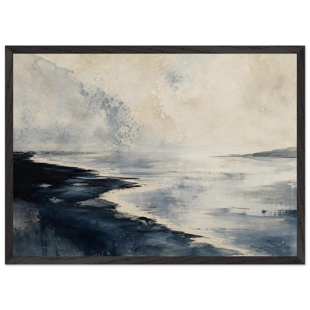 Tidal Ink: sea and coastal landscape. Museum-quality framed fine art print.