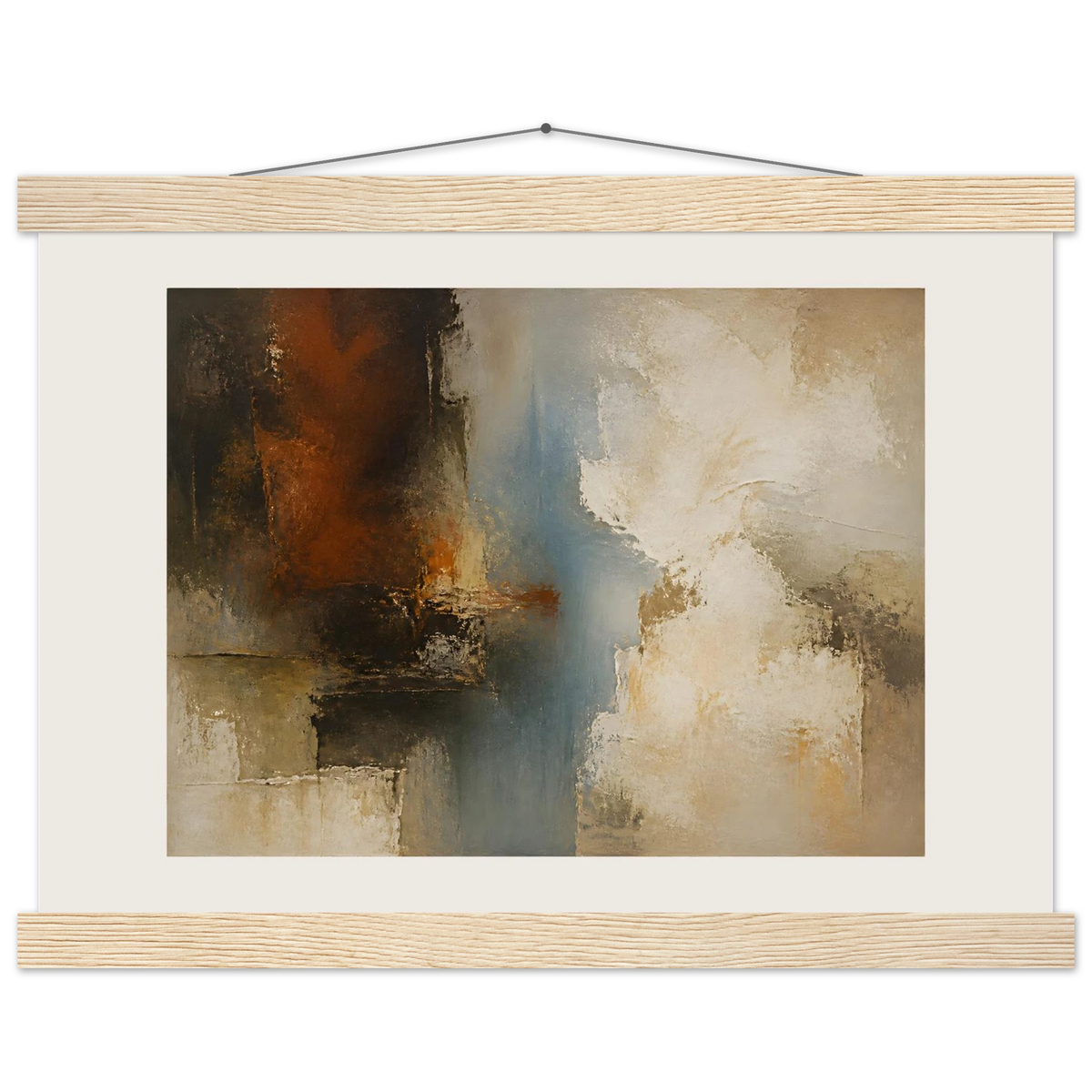 Golden Night: moon and night. Museum-quality fine art poster.