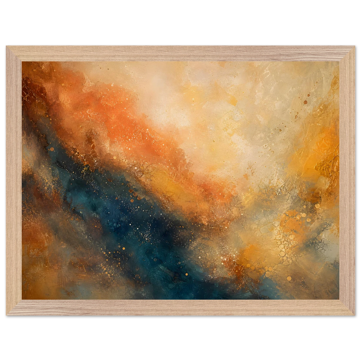 Blue Hour Field: night, horizon and deep blue. Museum-quality framed fine art print.