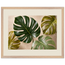 Four Greens, leaves, vivid green and impasto. Archival framed fine art print shown framed.