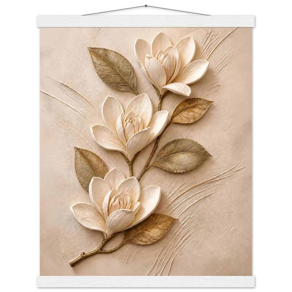 Magnolia Ascent: flowers and botanical. Fine art poster by The Light Stays.