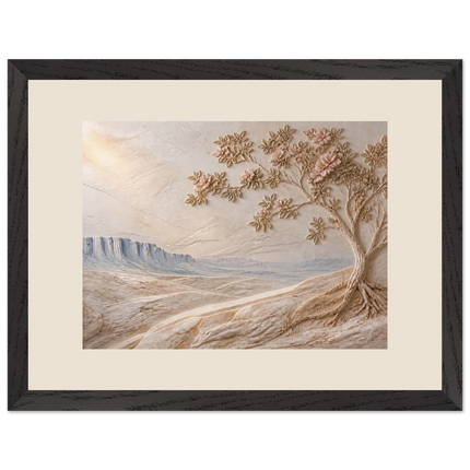 Cliffside Bloom: flowers and botanical. Framed fine art print.