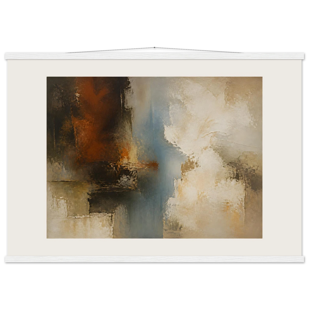 Golden Night: moon and night. Museum-quality fine art poster.