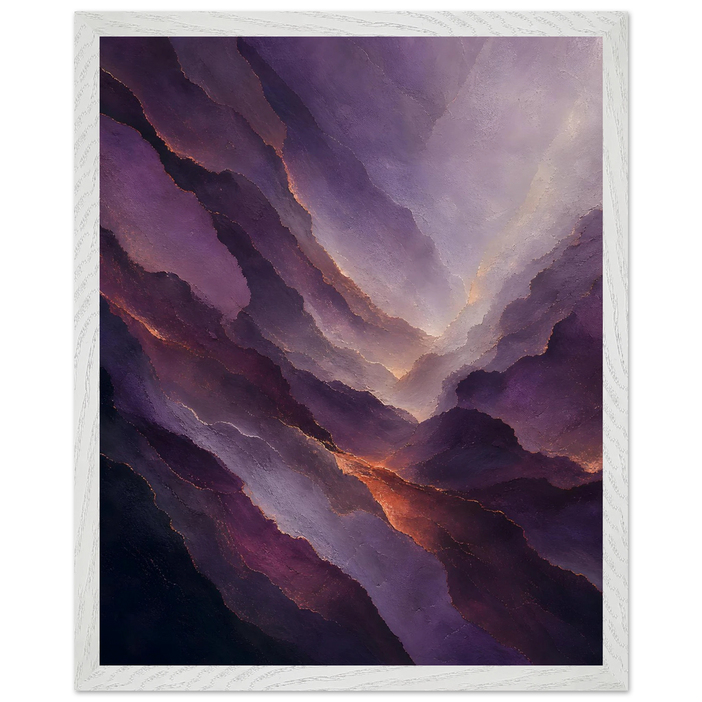 Violet Infinity, moon and night. Archival framed fine art print shown framed.
