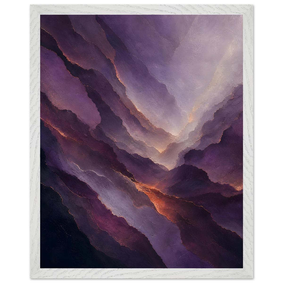 Violet Infinity, moon and night. Archival framed fine art print shown framed.
