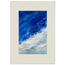 Cobalt Foam: abstract, cobalt and sea foam. Framed fine art print, alternate frame and size.