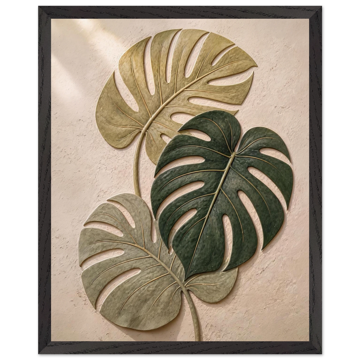 Stone Monstera: botanical and nature. Framed fine art print by The Light Stays.
