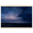 Blue Hour Field, night, horizon and deep blue. Archival fine art poster shown framed.