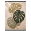 Stone Monstera: botanical and nature. Fine art poster, alternate frame and size.