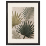 Carved Fronds: impasto, leaves and sand tones. Framed fine art print.