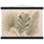 Three Leaves: botanical and nature. Fine art poster, alternate frame and size.