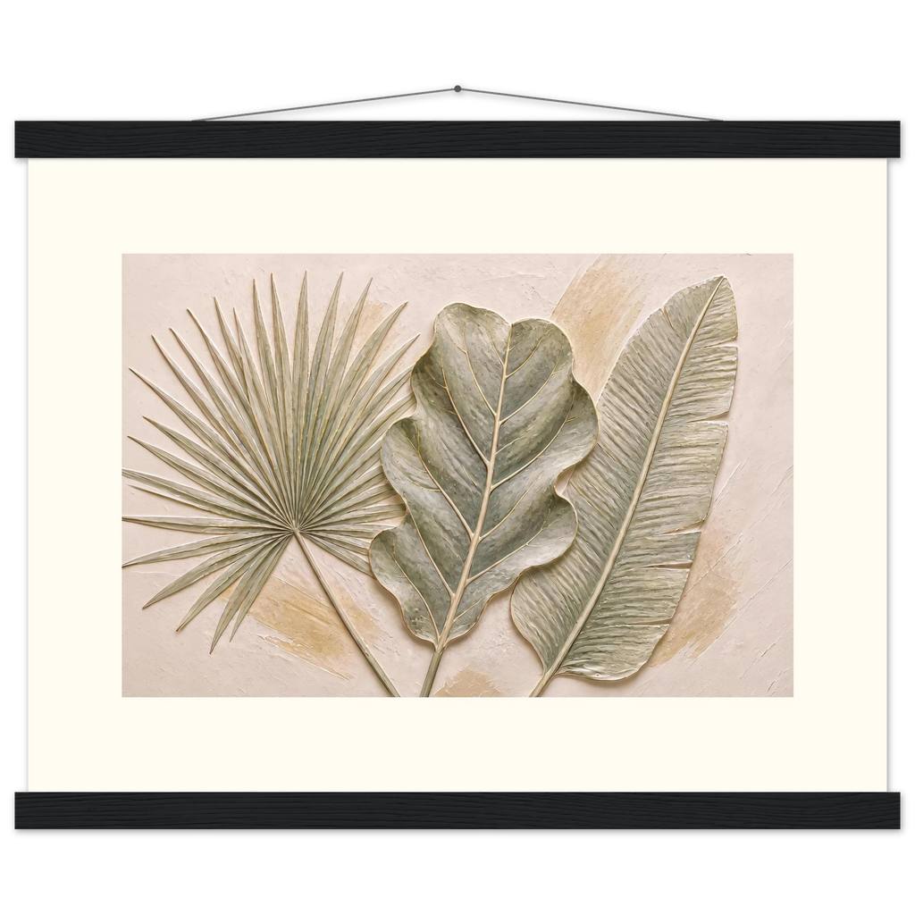 Three Leaves: botanical and nature. Fine art poster by The Light Stays.