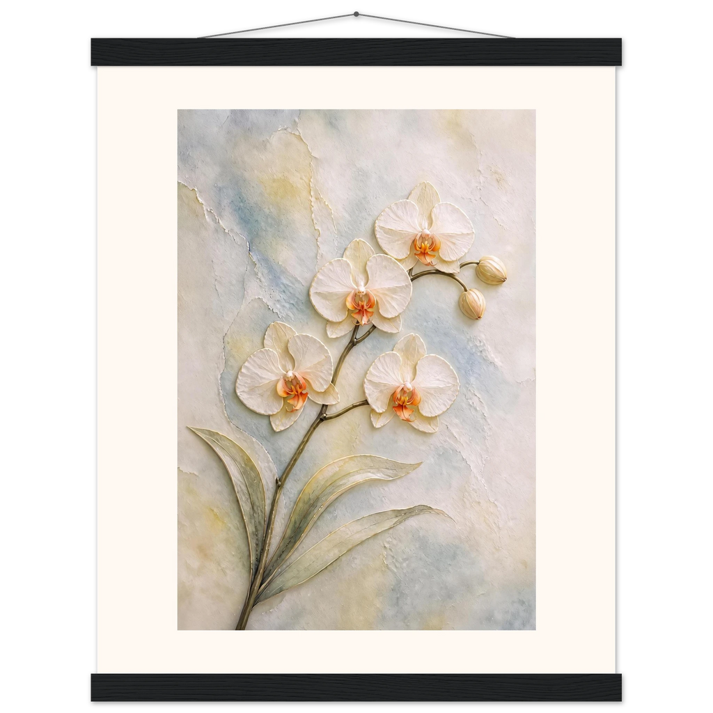 Porcelain Orchid: flowers and botanical. Fine art poster by The Light Stays.