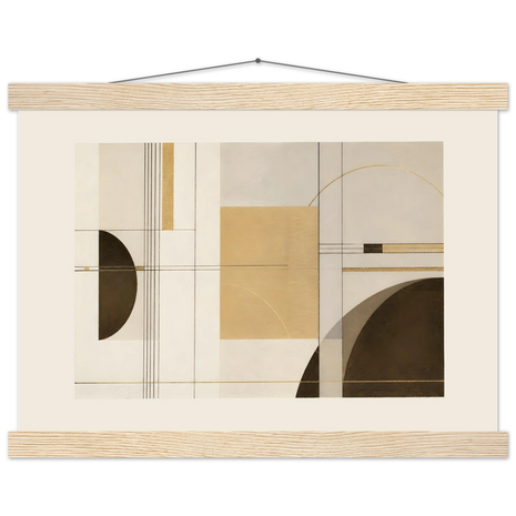 Linhas de Areia, quadro abstrato emoldurado da The Light Stays.
