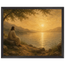 Quadro cristão Bênção do Lago, Jesus sob uma oliveira diante de um lago dourado
