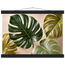 Four Greens: leaves, vivid green and impasto. Fine art poster, alternate frame and size.