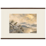 Golden Moon Bird: japanese art and japandi. Museum-quality fine art poster.