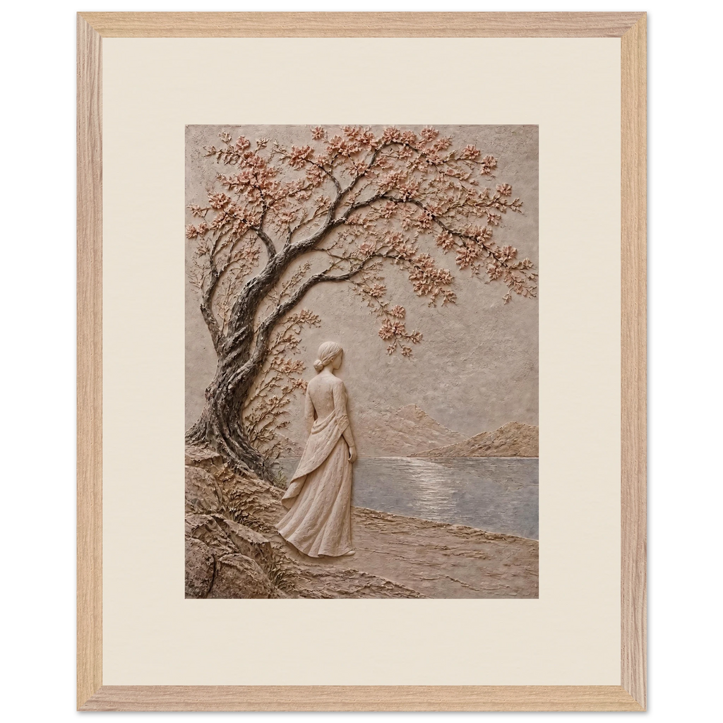 Spring Walk: petra and flora. Museum-quality framed fine art print.