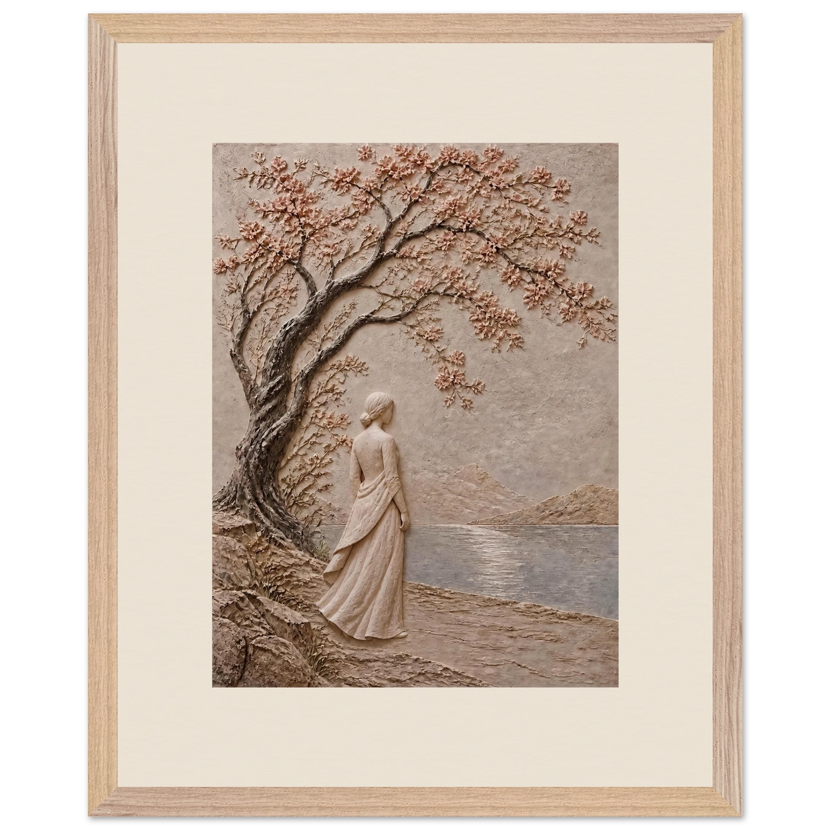 Spring Walk: petra and flora. Museum-quality framed fine art print.