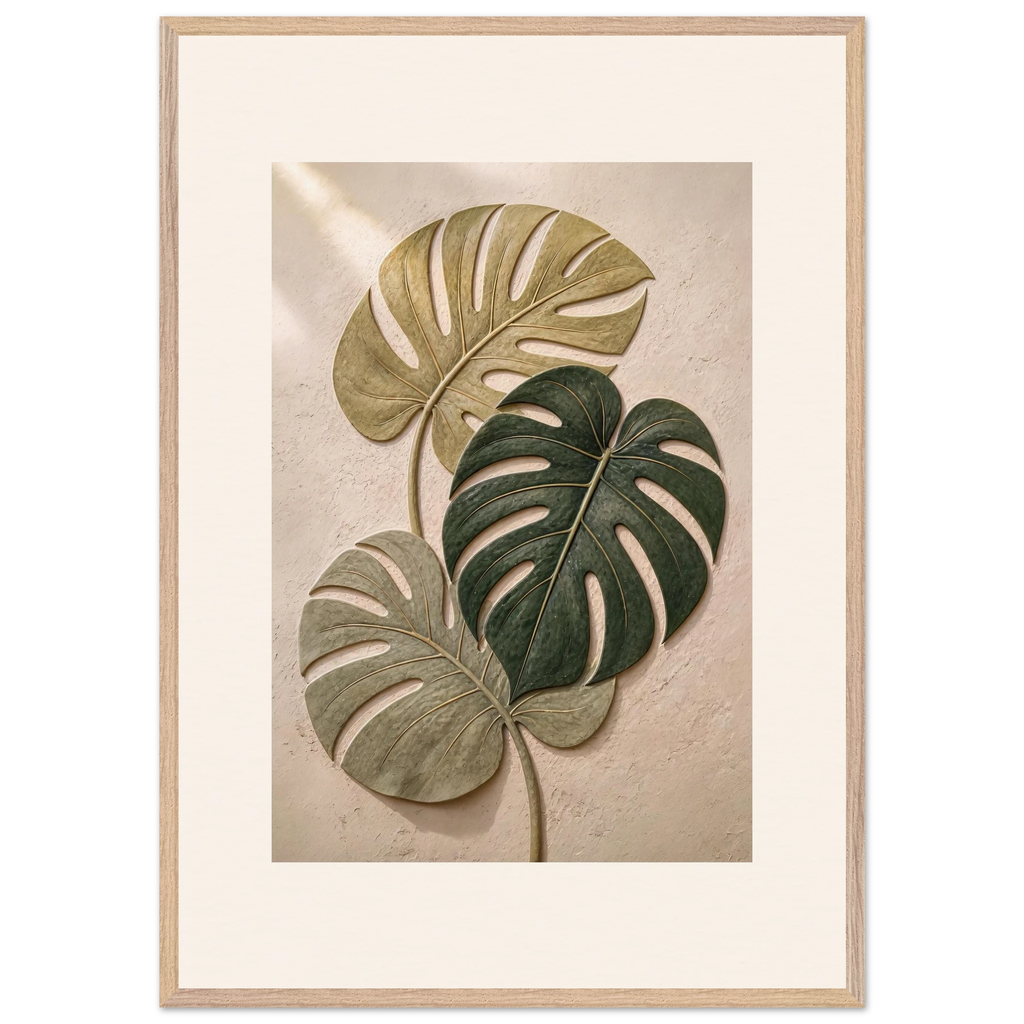 Stone Monstera: botanical and nature. Framed fine art print by The Light Stays.