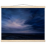 Blue Hour Field, night, horizon and deep blue. Archival fine art poster shown framed.