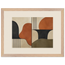 Compass and Clay: geometric abstract, clay and curves. Framed fine art print, alternate frame and size.
