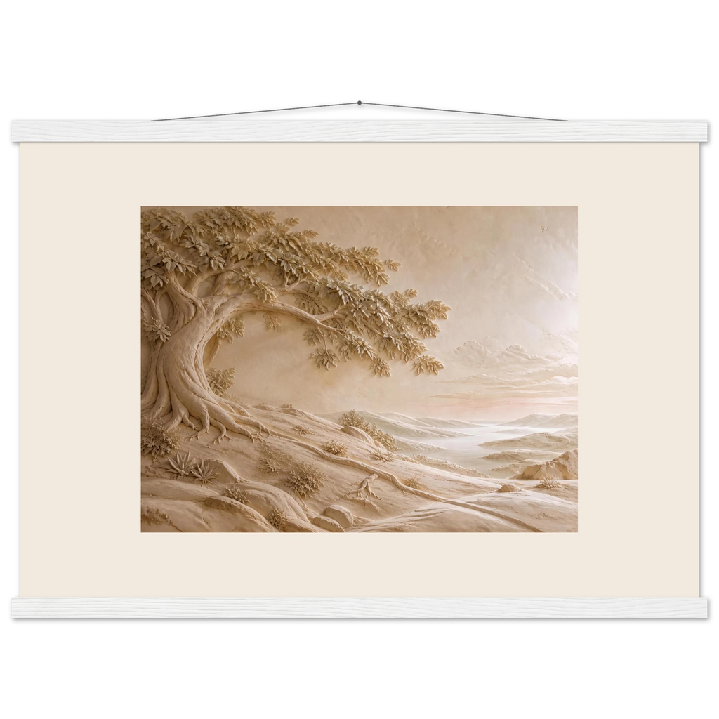 Sandstone Dawn: lumen and siena. Fine art poster by The Light Stays.
