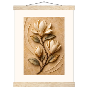 Magnolia Arc: flowers and botanical. Fine art poster.