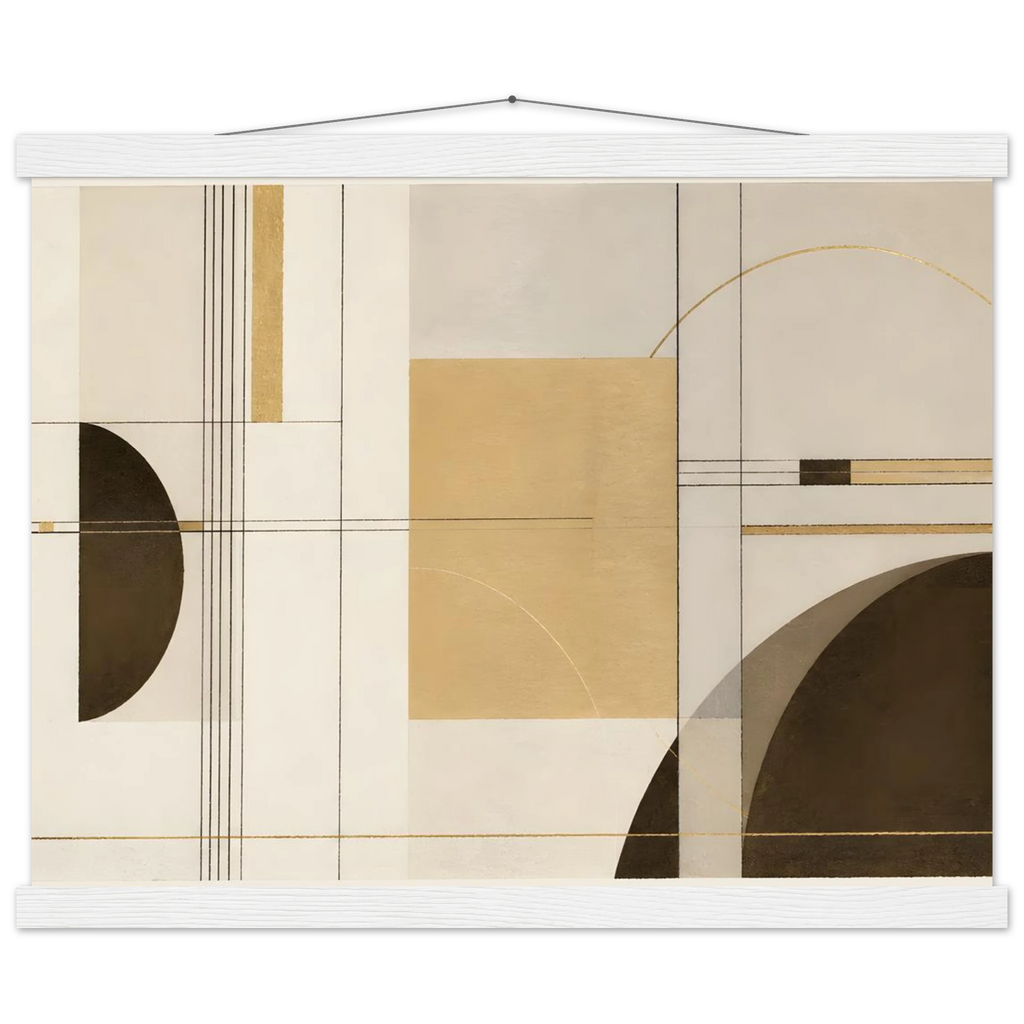 Lines of Sand: geometric abstract, neutral tones and texture. Fine art poster by The Light Stays.