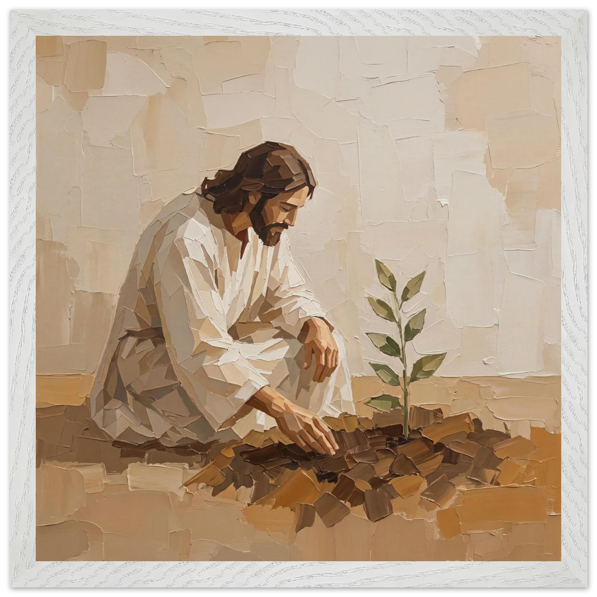 First Seeds: jesus, faith and botanical. Framed fine art print by The Light Stays.