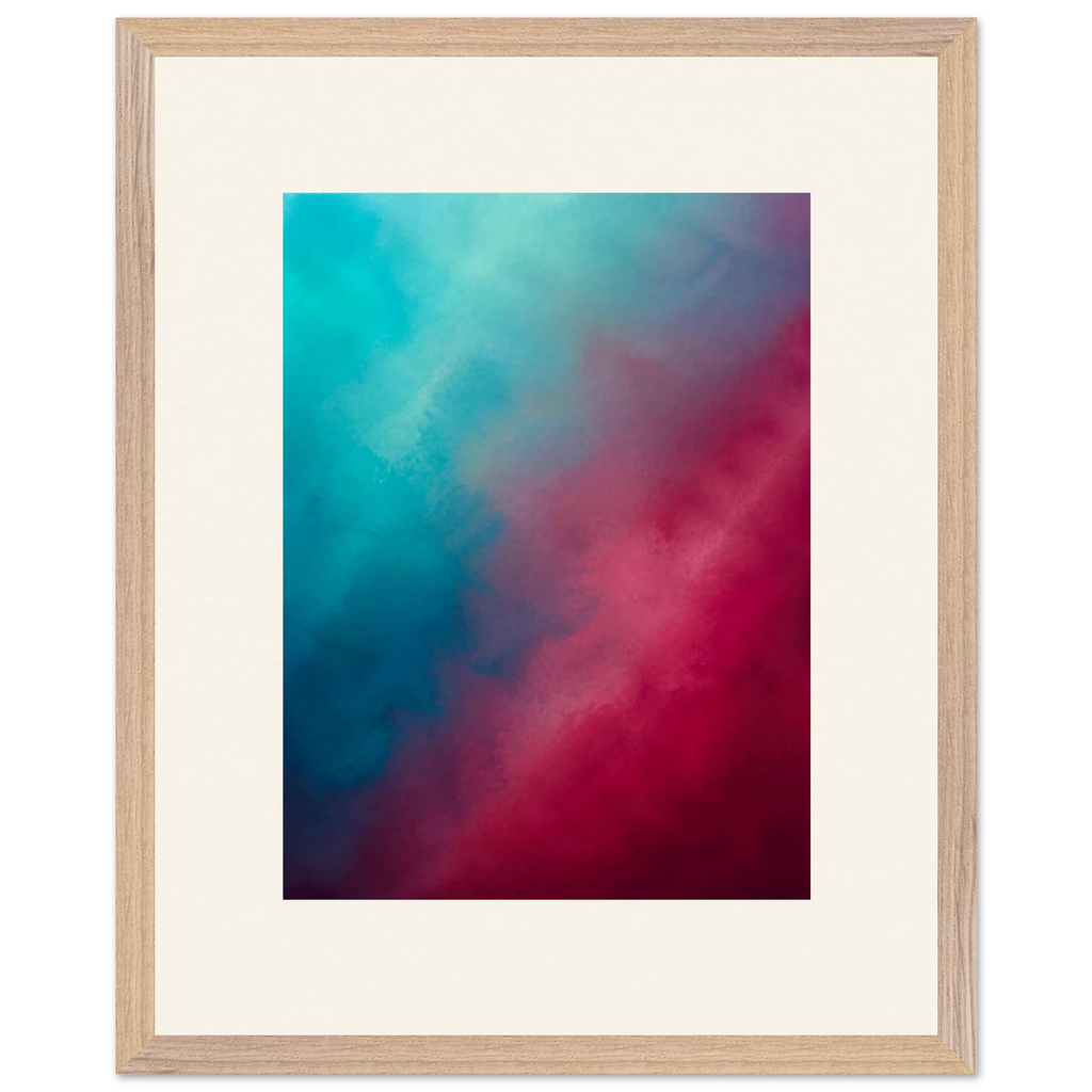 Wine Hour: gradient, dusk and deep color. Museum-quality framed fine art print.