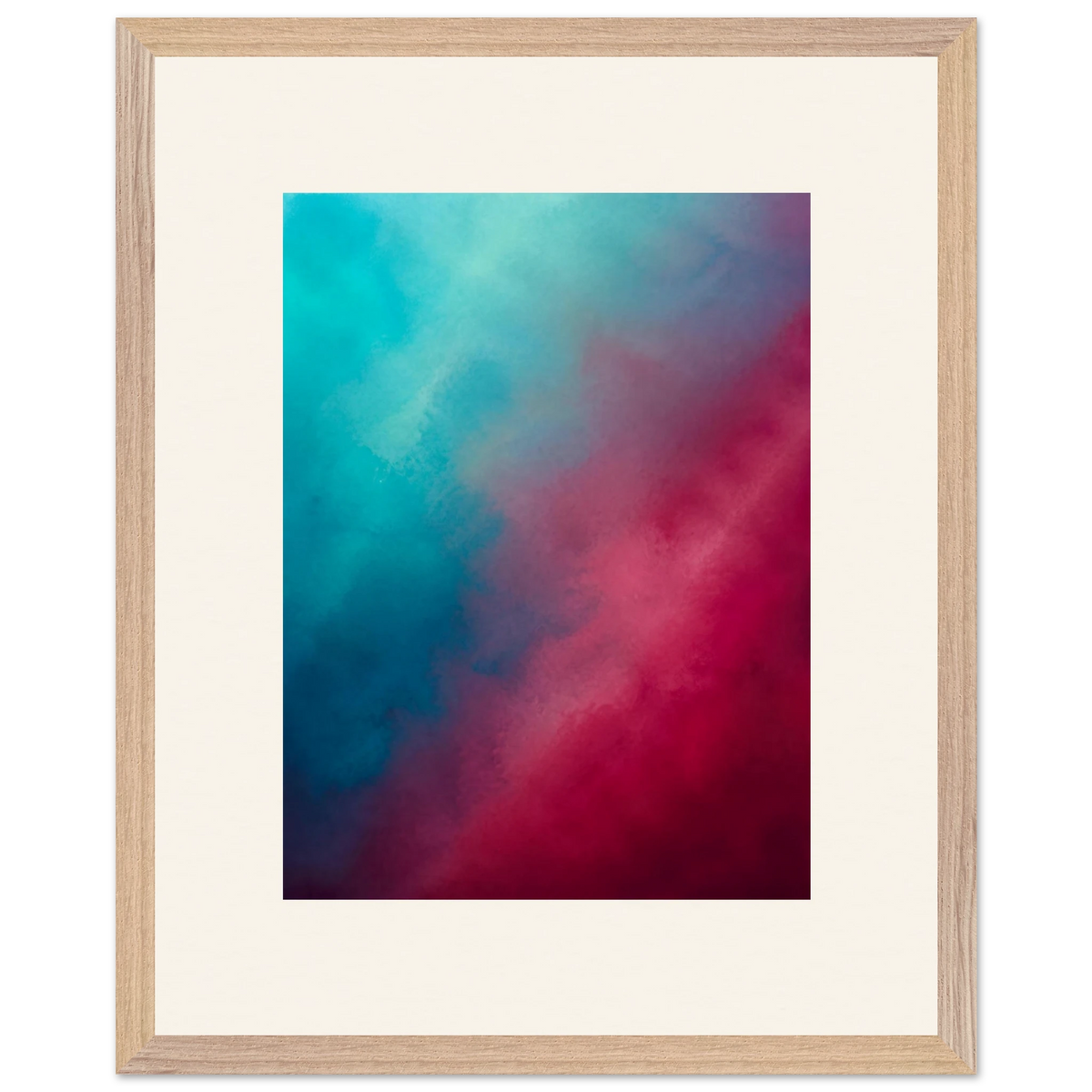 Wine Hour: gradient, dusk and deep color. Museum-quality framed fine art print.