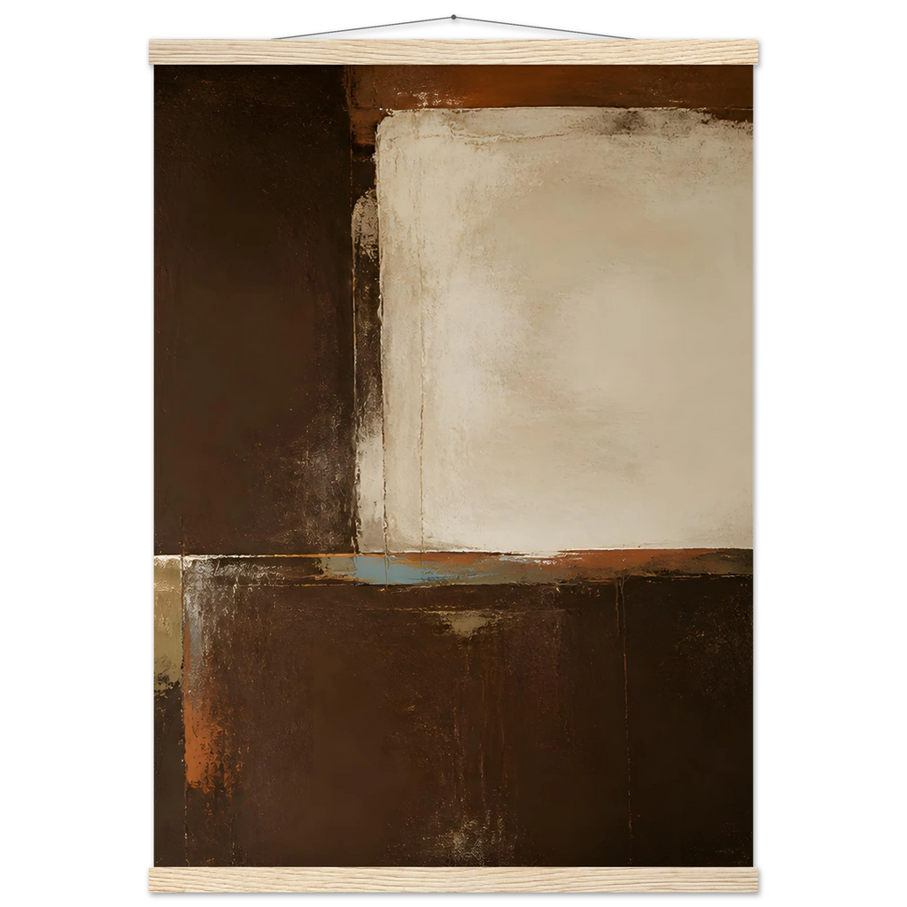 Terracotta Diptych, Panel II of II: two panels, terracotta and cream. Museum-quality fine art poster.