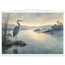 Heron at Dawn: japanese art and japandi. Fine art poster by The Light Stays.