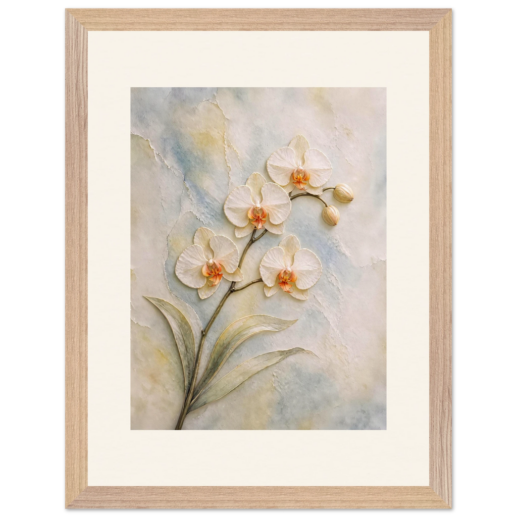 Porcelain Orchid: flowers and botanical. Framed fine art print by The Light Stays.