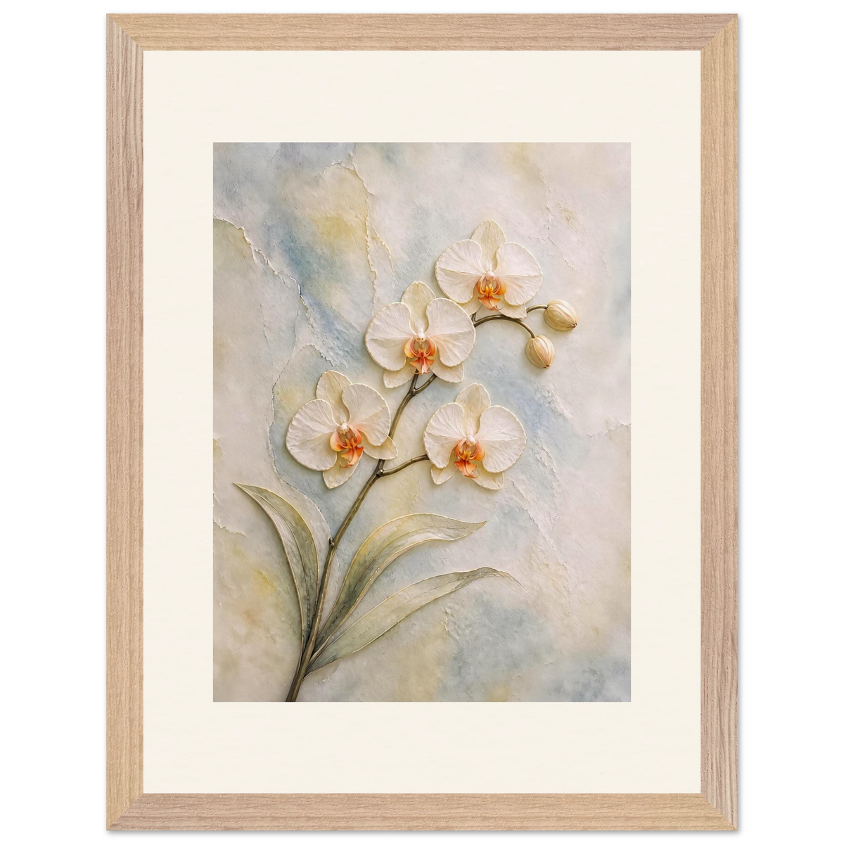 Porcelain Orchid: flowers and botanical. Framed fine art print by The Light Stays.