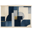 Blue Architecture: geometric abstract, blue and cream. Fine art poster by The Light Stays.